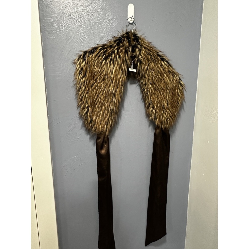Express Faux Fur Shawl Scarf Wrap Luxury Dressy Classy - Picture 5 of 11